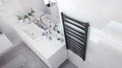 Grzejnik łazienkowy ŁEZKA 3D z rozstawem przyłącza (mm): 400, 500